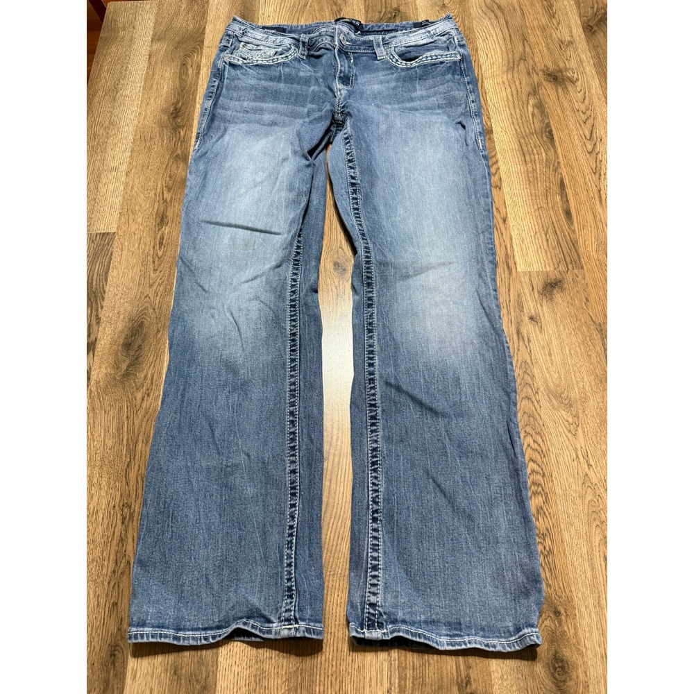 Vigoss Jeans Women 14 Blue Heritage Fit Bootcut Denim Used Excellent